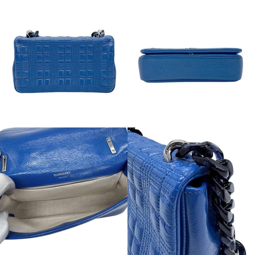 Burberry Shoulder Bag Leather Blue - Picture 3 of 4